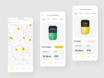 EV Charging App animation application chraging design electric ev figma mobile mobile design ui ui ux ux