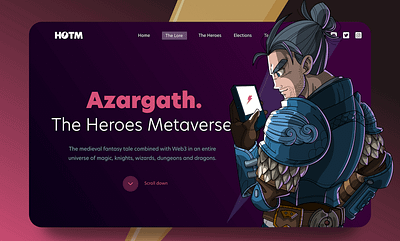 Landing page for an NFT project branding design illustration logo mobile responsive ui ux vector web design