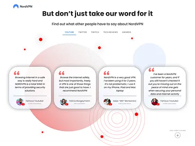 Testimonials page design graphic design testimonials testimonialsui ui