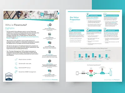 Intrado Flowroute Brochure branding brochure design gra graphic design illustration