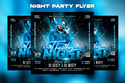 Night Club Flyer dj dj artist flyer ladies night party party flyer