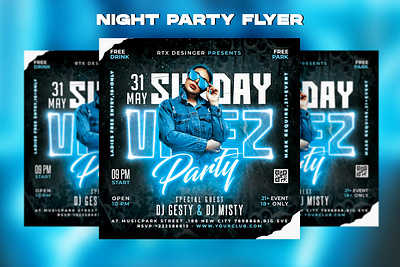 Night Club Party Flyer Template dj dj artist flyer ladies night night party party flyer