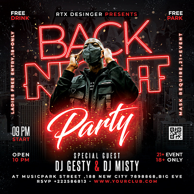 Download the best DJ Night Club Flyer PSD Template Designs ladies night