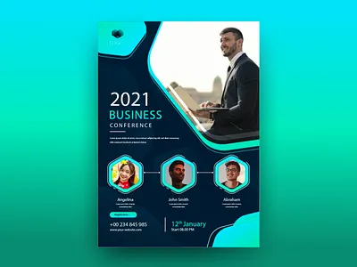 Business Conference Poster design design illustrator poster print