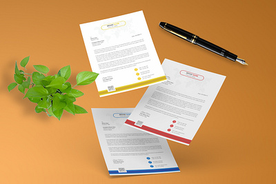 Modern company letterhead business envelope corporate identity graphic design