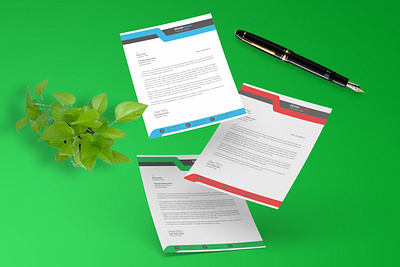 Modern company letterhead corporate identity