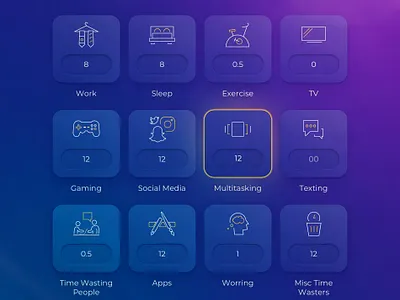 Time Tracking App - UI Concept app design productivity time tracking ui