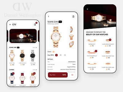 Watch Brand Mobile App Design