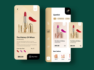 Cosmetics and Beauty App Design