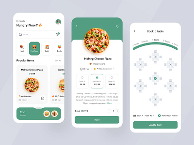 Food and Table Booking App Design