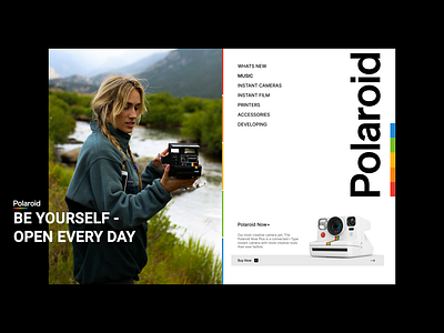 Polaroid – Website Concept branding concept design figma foto graphic design illustration landing landing page logo minimalism photo photography polaroid polaroid camera product page ui ux vector website