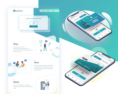 "@DayEarly" Landing page Design app appdesign branding design figma graphic design landing page ui logo ui uiux user experience user interface web design website design
