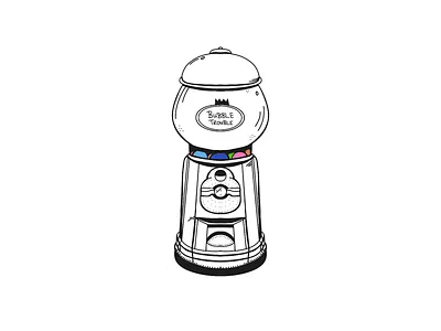 Inktober 27 - Snack design gum gumball gumball machine illustration inktober snack
