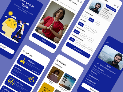 Uplift - A mental wellness app mental health mental wellness app uplift ux design website