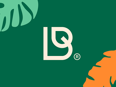 B and Leaf branding design flower leaf logo plant