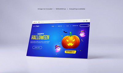 Halloween Website Header Design best design creative design flyer flyer design flyer template header illustration landing page logo ui ux webpage