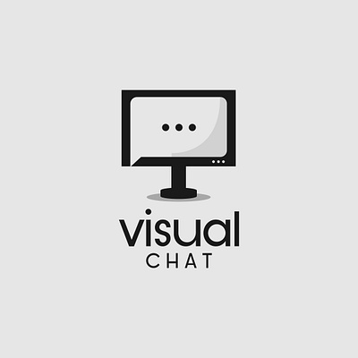 Visual Chat logo brand identity branding chat design illustrator logo logo design minimalist talk tv typography vector visual