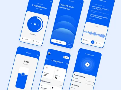 Smart Home App app automation clean control design device home home automation house minimalistic music remote smart smart device smart home smart house smarthome ui ux voice assistant