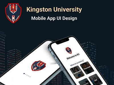 Kingston University Mobile App UI Design 1 app ui app ux landing page ui user interface ux