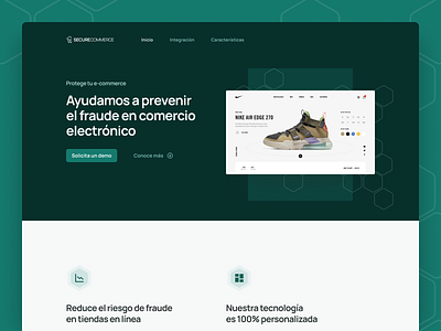 Secure Commerce Website color design e commerce flat green ui