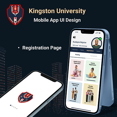 Kingston University Mobile App UI design 2 app ui app ux branding design graphic design illustration landing page ui ux