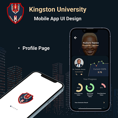 Kingston University Mobile app UI design 3 app ui app ux branding design landing page ui ux