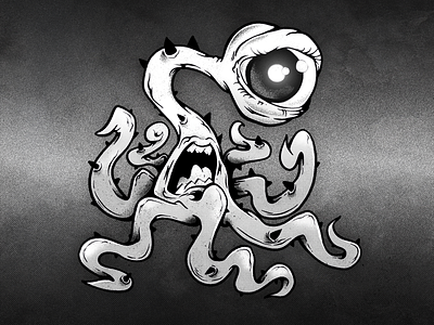 Nightmare creatures. The one who sees you through. character design characters creature halloween horror illustration monochrome monster nightmares