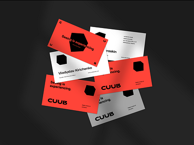 CUUB Branding agency architectural visualization brand design brand identity branding business cards color accent cube geometry identity design minimal branding print design studio branding visual identity