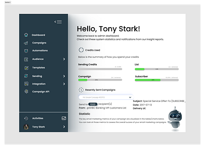 Email Marketing Tool design figma ui ux