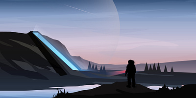The Search for Myth place adobe illustrator assets concept environment fantasy illustration space vector