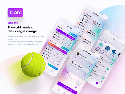 Slam app design application design mobile mobile app mobile app design sport sports tenis tennis ui uiux user interface ux website