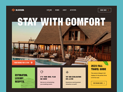 Resort Landing Page booking holiday honeymoon hotel hotel booking landing page luxury luxury resort mockup relaxation resort resort booking room booking spa travel vacation villa web design website website design