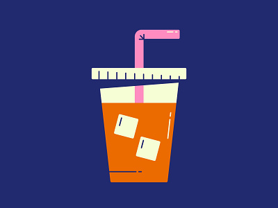 Iced Coffee coffee digital illustration drink iced coffee illustration