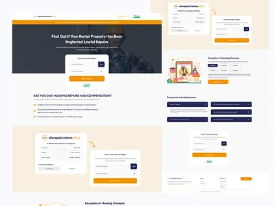 Disrepairclaimsoffice Website Landing Page adobe xd clean clean ui design disrepairclamsoffice figma illustration landing page design minimal trend 2022 trendy design ui ui design uiux ux web design website design