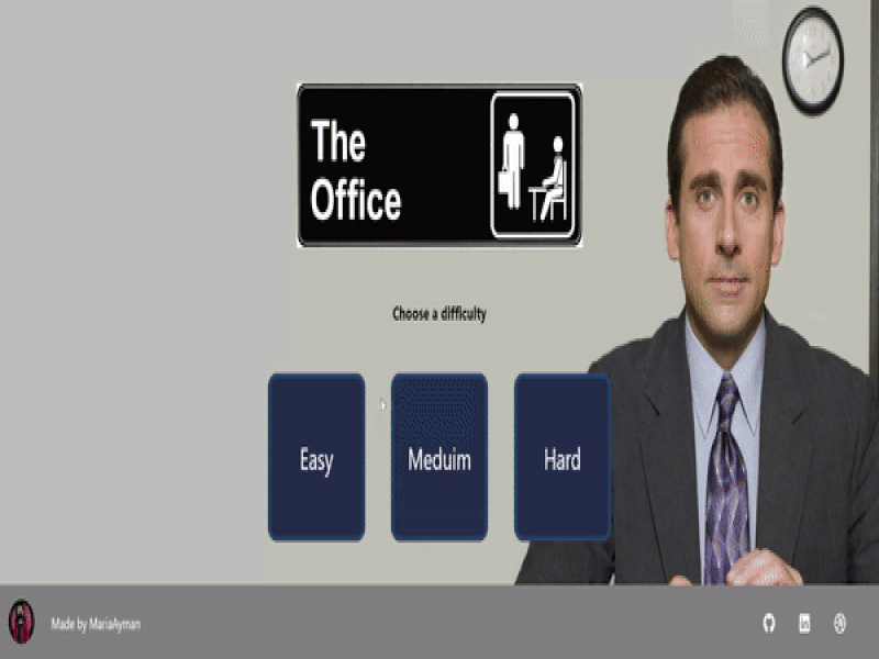 The Office - React Quiz App animation css design desktop front end html quiz react the office ui web web design website website design