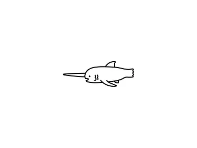 fish for fantasy animal aquatic branding cartoon character design dribbble fantasy fish illustration logo mammal mascot narwhal ocean sea swimming unicorn