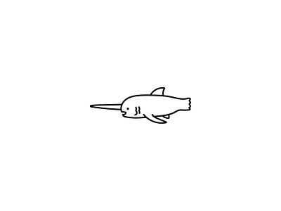 fish for fantasy animal aquatic branding cartoon character design dribbble fantasy fish illustration logo mammal mascot narwhal ocean sea swimming unicorn