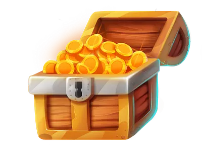 Treasure Box game asset gameart illustration photoshop ui