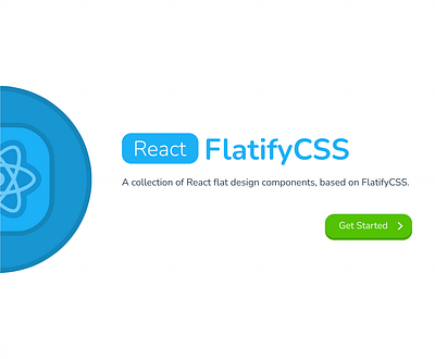 React FlatifyCSS: the flat design React component library css duolingo flat flatifycss homepage intro javascript minimal react react flatifycss ui web