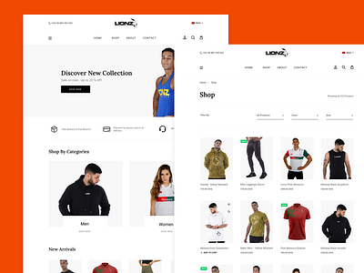 lionzathletics 3d animation branding design ecommerce graphic design logo motion graphics shop shopify themes ui uidesign webdeisgn