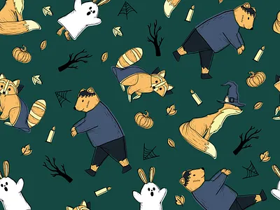 Halloween Pattern halloween art halloween pattern october seamless pattern