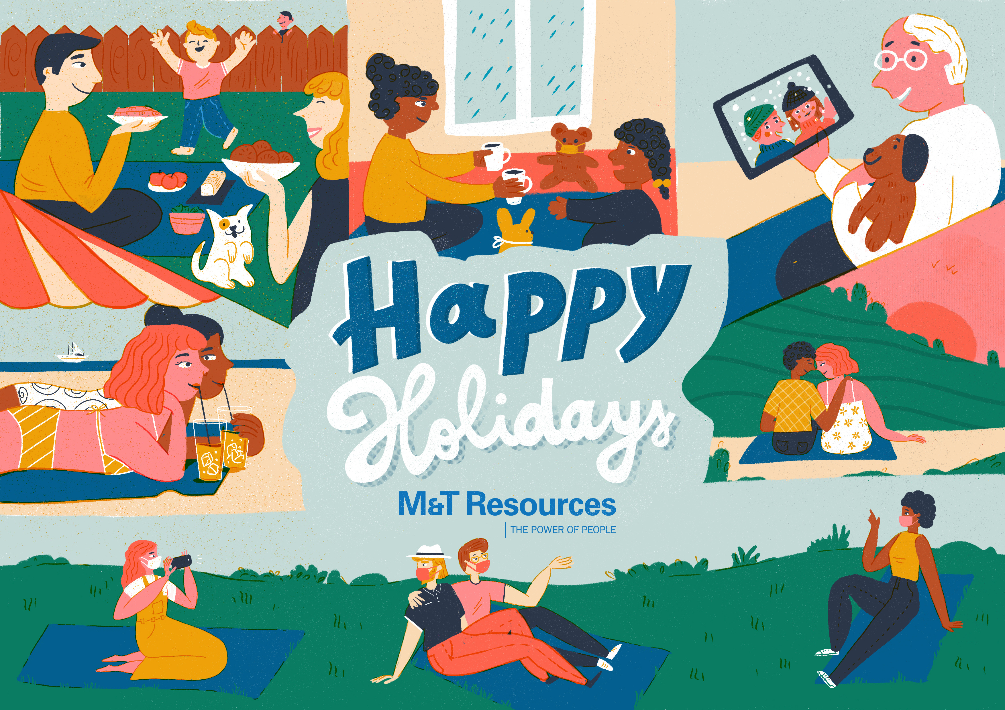 Aussie Winter Holiday Card card christmas custom hand drawn happy holidays holiday illustration lettering procreate quirky winter x mas