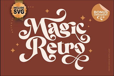 Magic Retro Font | SVG, OTF, DXF, fonts cricut app branding design graphic design illustration logo typography ui ux vector