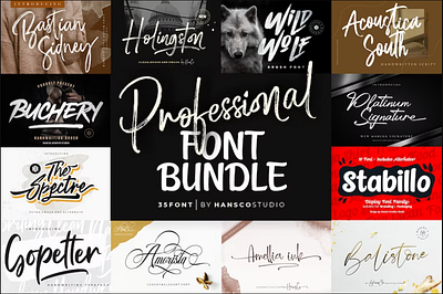 Professional Fonts Bundles | Handwriting Fonts app branding design graphic design illustration logo typography ui ux vector