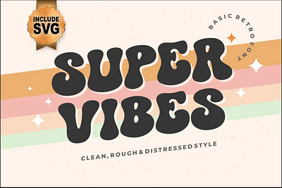 Super Vibes Fonts | SVG, DXF, OTF, ttf | fonts procreate app branding design graphic design illustration logo typography ui ux vector