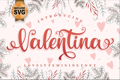 Valentina Font, Love Fonts, Swirl Font, Cursive Curly Font app branding design graphic design illustration logo typography ui ux vector