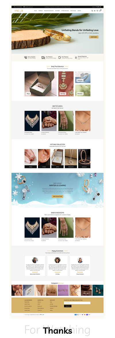 Aneya branding clean design flat shopify typography web website