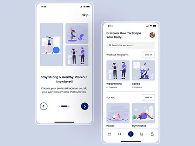 A fitness app design UI dailyui dailyux design tech ui uidesign ux