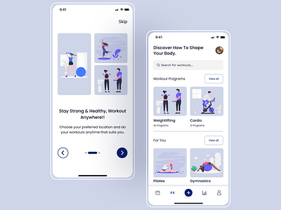 A fitness app design UI dailyui dailyux design tech ui uidesign ux