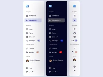 Side Bar Navigation UI Design dailyui dailyux design tech ui uidesign ux